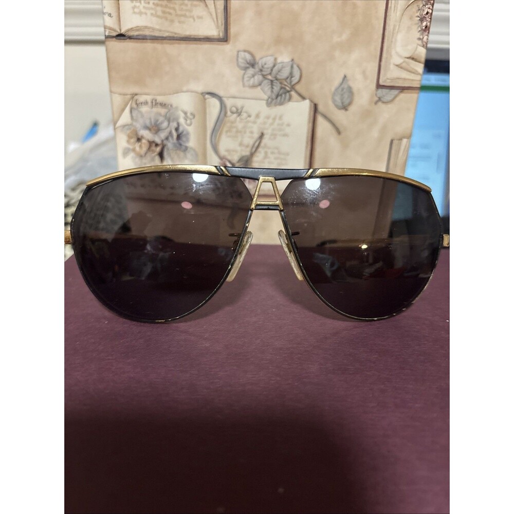 Vintage Cazal 960 Black & Gold 1970's Sunglasses